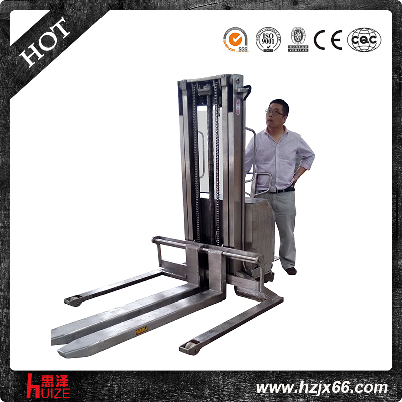 不銹鋼寬腿半電動(dòng)堆高車(chē) 不銹鋼寬腿半電動(dòng)堆高車(chē)